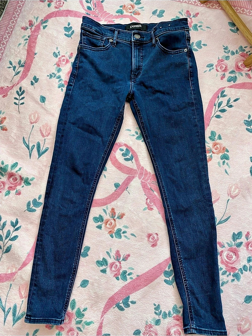 Express Ankle Legging Mid Rise Size 6R Blue Like